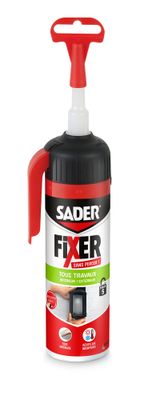 Mastic colle de fixation Fixer Sans Percer tous travaux cartouche à gâchette 150 g - SADER