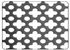 Tôle acier brut perforé trèfle 500 x 250 mm épaisseur 1 mm CQFD