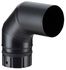 Coude émaillé noir mat à segment 90 degrés diamètre 80 mm POUJOULAT