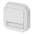 Bouton poussoir inverseur étanche IP55 lumineux + porte-étiquette encastrable Blanc - Plexo LEGRAND