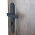 Poignées de porte sur plaques à cylindre Ibiza gris ALPERTEC