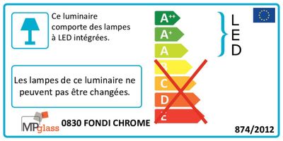 Spot LED rectangulaire Fondi chromé L 30 cm MP GLASS