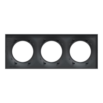 Plaque de finition 3 postes anthracite - Odace 2011 Styl SCHNEIDER ELECTRIC