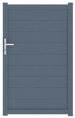 Portillon aluminium BREZINS l.1,00 x H.1,60 m gris JARDIMAT