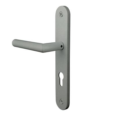 Poignées de porte palière Edison nickel mat à cylindre ALPERTEC