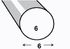 Profilé rond aluminium brut 6 mm 1 m CQFD