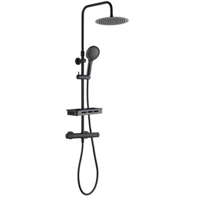 Colonne de douche thermostatique noir Ars Tab - EDOUARD ROUSSEAU
