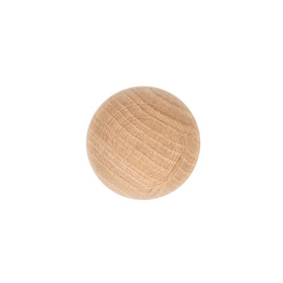 Bouton de meuble rond bois hêtre verni diamètre 40 mm REI