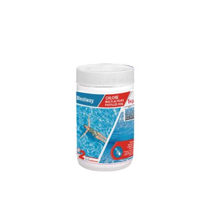 Chlore multi-actions piscine - pastilles 20 g boîte de 1 kg BESTWAY