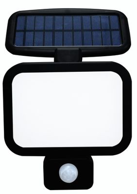 Projecteur LED extérieur solaire détecteur de mouvements 8W blanc neutre IP44 500 lumens noir - EKINOX ARLUX