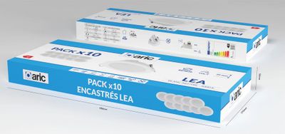 Spots encastrables LED Lea blanc 420 lumens blanc neutre par 10 - ARIC