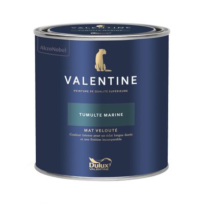 Peinture Valentine Mat Velouté Tumulte Marine 0,5 L - DULUX VALENTINE