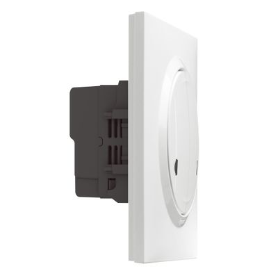 Double interrupteur connecté avec neutre + plaque Blanc - Dooxie with Netatmo