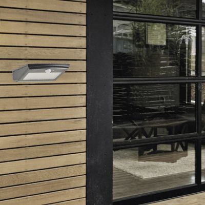 Applique extérieur solaire LED détecteur de mouvements Sweet Home noir IP44 900 lumens lumière du jour - COREP