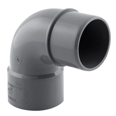 Coude PVC évacuation 87° mâle/femelle Ø50 - FITT