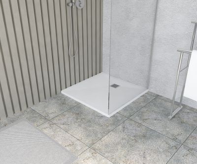 Receveur de douche 90x90 cm résine blanc Monza - OCEA