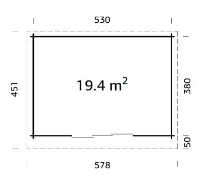 Studio de jardin en bois Lea avec baie coulissante simple vitrage - 26,1 m² hors-tout - Livraison à domicile - PALMAKO