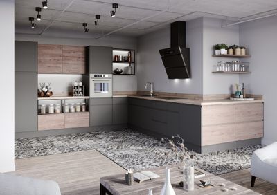 Façade pour meuble range-épices Perle anthracite 70 x 15 cm OFITRES