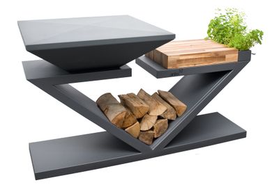 Brasero de cuisson G5 graphite avec plaque plancha, grille et couvercle de protection ARTISS