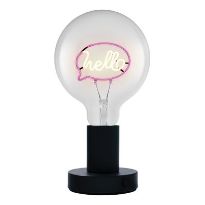 Lampe à poser avec ampoule à message néon E27 Hello 1,2W - OSRAM