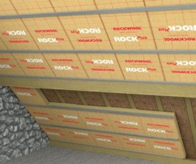 Panneau de laine de roche Rockplus Premium kraft - Épaisseur 75 mm - l.0,60 x L.1,35 m ROCKWOOL