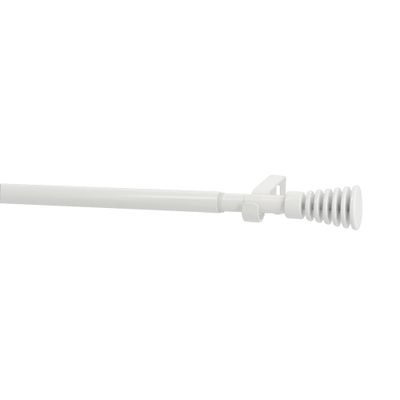 Kit tringle à rideaux extensible en métal de 1.20 à 2.10 m diam 16 à 19 mm Finition Blanc mat - MOBOIS