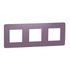 Plaque de finition 3 postes prune/ blanc - Unica studio SCHNEIDER ELECTRIC