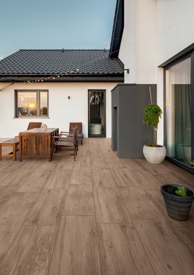 Carrelage de sol extérieur miel OXFORD ép 20 mm 40 x 120 cm rectifié paquet de 0,48 m²