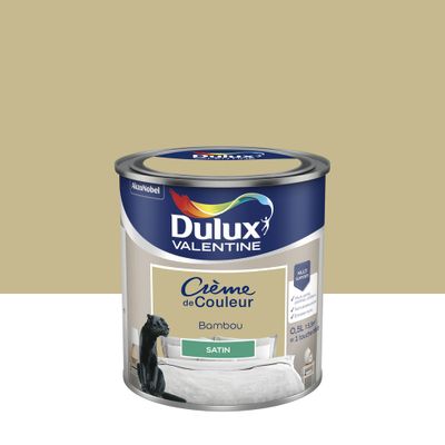 Peinture Crème de Couleur Bambou satin 0,5 L - DULUX VALENTINE