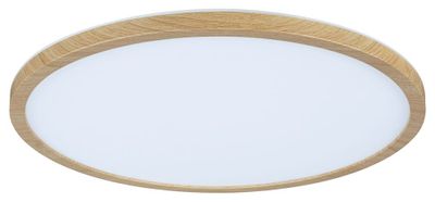 Plafonnier salle de bains LED Atria Shine Ø 40cm effet bois IP44 2800 lumens blanc variable CCT - PAULMANN