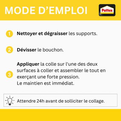 Mastic colle de fixation Ni Clou Ni Vis Multi Matériaux Crystal transparent tube 208 g - PATTEX
