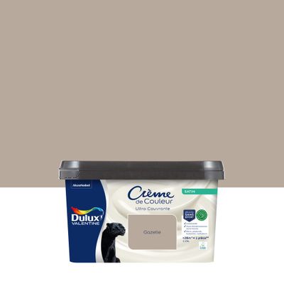 Peinture crème de couleur Gazelle satin 2,25L - DULUX VALENTINE