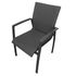 Fauteuil de jardin Jasmin gris en aluminium et textilène