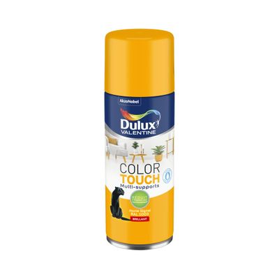 Bombe de peinture Color Touch jaune signal RAL 1003 brillant 400 mL - DULUX VALENTINE