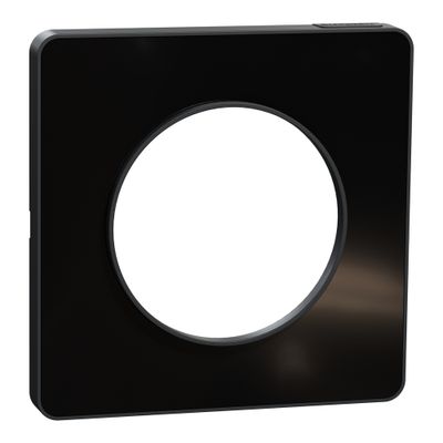 Plaque de finition 1 poste anthracite finition miroir - Odace 2011 Touch SCHNEIDER ELECTRIC