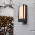 Applique extérieur LED détecteur de mouvements Qubo gris IP54 800 lumens blanc chaud - COREP