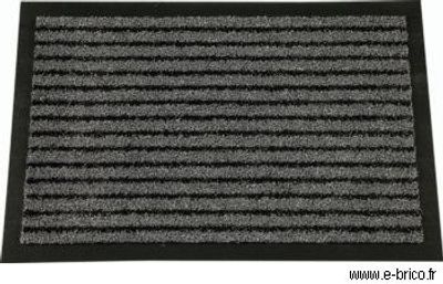 Paillasson absorbant et grattant Gramat gris 40 x 60 cm - ID HOME