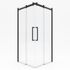 Accès d'angle coulissant 90x90x200 cm profilé noir verre transparent 5 mm Rolling - AURLANE