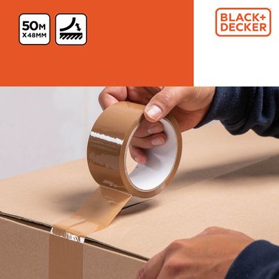 Ruban adhésif d'emballage 50 m x 48 mm - BLACK & DECKER
