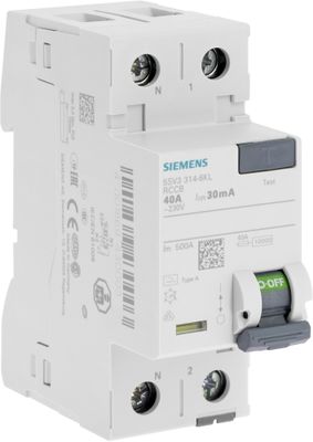 Interrupteur différentiel 40 A 2 pôles 30 mA type A SIEMENS
