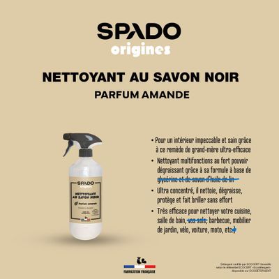 Nettoyant au savon noir à l'huile de Lin 750ml SPADO ORIGINES
