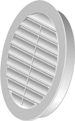 Grille d'aération encastrable blanche avec persienne 80 mm AUTOGYRE