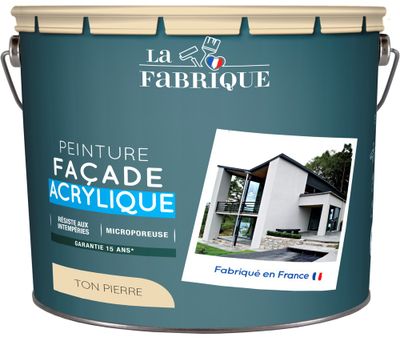Peinture façade acrylique ton pierre 10 L - LA FABRIQUE
