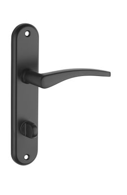 Poignées de porte sur plaques à condamnation Vesta noir entraxe 165 mm THIRARD