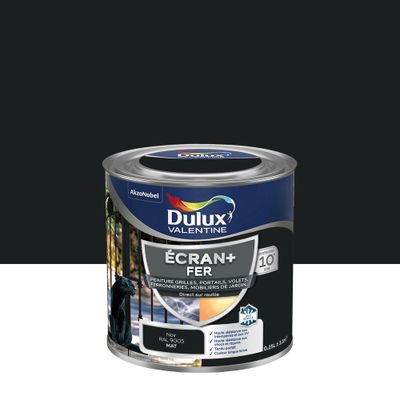 Peinture Ecran+ Fer  Mat Noir Mat 250 mL - DULUX VALENTINE