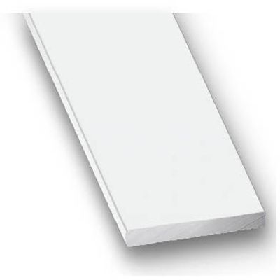 Profilé plat aluminium laqué blanc 25 x 2 mm 2 m CQFD