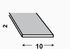 Profilé plat aluminium plat alu brut 10 x 2 mm 1 m CQFD