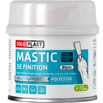 Mastic de finition polyester sans styrène 179g SOLOPLAST