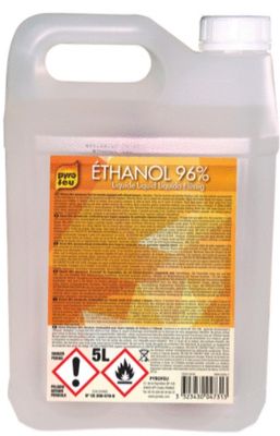 Ethanol liquide 96% bidon de 5 litres - PYROFEU
