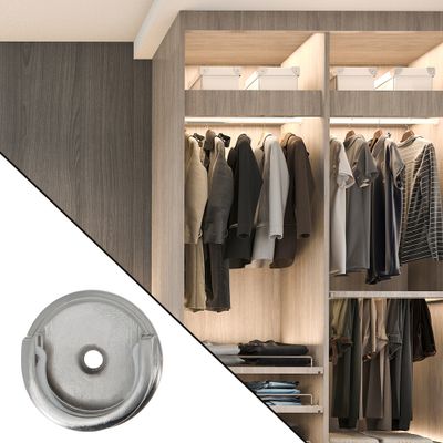 Naissance entre mur en métal diam 28 mm Finition chromé par 2 - MOBOIS